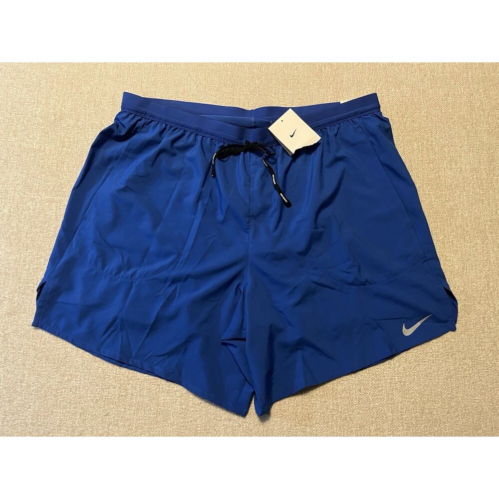 Nike Flex Stride Dri-Fit Mens 7" Brief Lined Running Shorts Pockets Blue 2XL New